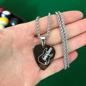New Stainless Steel Guitar Necklace